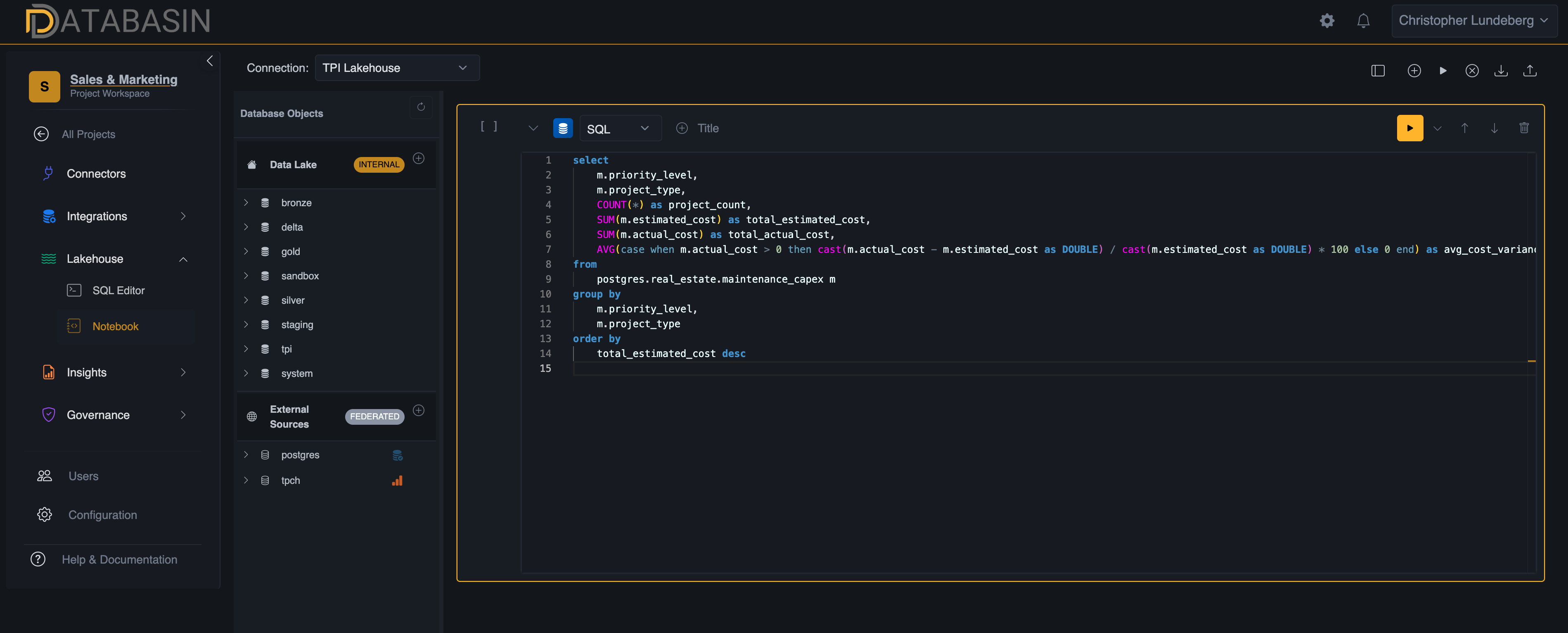 Databasin Lakehouse - Interactive Notebook